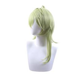 Cosplay Anime Role Play Coser Wig For Collei Long Light Green Hair Heat Resistant Synthetic Wigs von GRACETINA HOO