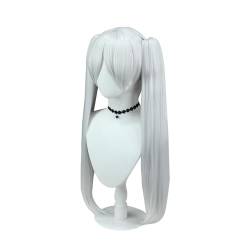 Cosplay Anime Role Play Coser Wig For Frieren At The Funeral Silver White Double Ponytail Long Hair von GRACETINA HOO