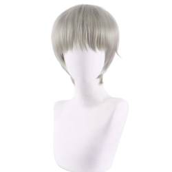 Cosplay Anime Role Play Coser Wig For Inumaki Toge Short Flaxen Hair Heat Resistant Synthetic Wigs von GRACETINA HOO