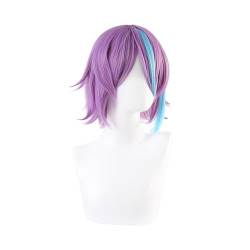 Cosplay Anime Role Play Coser Wig For Kamishiro Rui Short Purple Hair Heat Resistant Synthetic Wigs von GRACETINA HOO