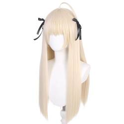 Cosplay Anime Role Play Coser Wig For Kasugano Sora Long Blonde Hair Heat Resistant Synthetic Wigs von GRACETINA HOO