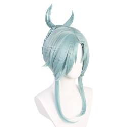 Cosplay Anime Role Play Coser Wig For Madame Ping Long Grey Green Hair Heat Resistant Synthetic Wigs von GRACETINA HOO