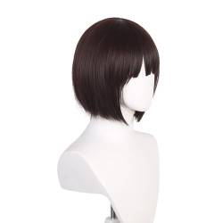 Cosplay Anime Role Play Coser Wig For Megumi Kato Short Dark Brown Hair Heat Resistant Synthetic Wigs von GRACETINA HOO