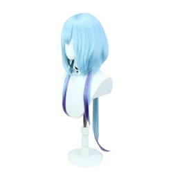 Cosplay Anime Role Play Coser Wig For Mizuki Arknights Long Blue Gradient Hair Heat Resistant Synthetic Wigs von GRACETINA HOO