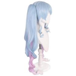 Cosplay Anime Role Play Coser Wig For Sleep Vocaloid 2023 Blue And Pink Double Ponytail Long Curls von GRACETINA HOO