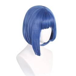 Cosplay Anime Role Play Coser Wig For Yamada Ryō Short Blue Hair Heat Resistant Synthetic Wigs von GRACETINA HOO