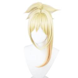 Cosplay Anime Role Play Coser Wig For Yoimiya Light Blonde Gradient Ponytail Long Hair Heat Resistant Synthetic Wigs von GRACETINA HOO