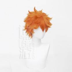 Cosplay Anime Role Play Wig For Hinata Shoyo Short Orange Hair Heat Resistant Synthetic Wigs von GRACETINA HOO