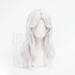 Cosplay Anime Role Play Wig For Identity V Long White Curly Hair Heat Resistant Synthetic Wigs von GRACETINA HOO