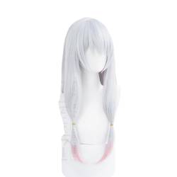Cosplay Anime Role Play Wig For Izumi Sagiri Silver Pink Gradient Long Hair Heat Resistant Synthetic Wigs von GRACETINA HOO