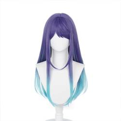 Cosplay Anime Role Play Wig For Kurokawa Akane Purple Blue Gradient Long Hair Heat Resistant Synthetic Wigs von GRACETINA HOO