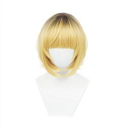 Cosplay Anime Role Play Wig For MEM CYO OSHI NO KO Short Yellow Gradient Hair Heat Resistant Synthetic Wigs von GRACETINA HOO