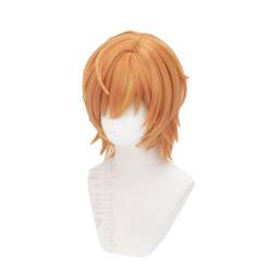 Cosplay Anime Role Play Wig For Shinonome Akito Short Orange Gradient Hair Heat Resistant Synthetic Wigs von GRACETINA HOO