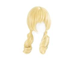 Cosplay Anime Role Play Wig For Tomoe Mami Long Blonde Double Ponytail Hair Heat Resistant Synthetic Wigs von GRACETINA HOO