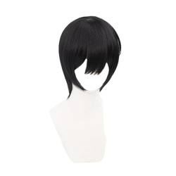 Cosplay Anime Role Play Wig For Yoshida Hirofumi Chainsaw Man Short Black Hair Heat Resistant Synthetic Wigs von GRACETINA HOO
