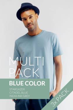 3er Pack „Blue Colour Set”, Baumwolle von GREEN SHIRTS