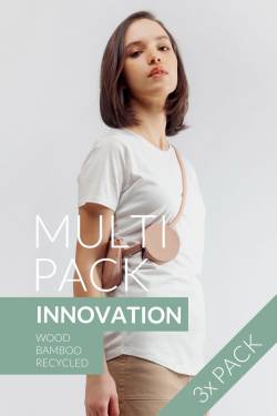 3er Pack „Innovative Material Mix” für Frauen, Baumwolle, Recycled von GREEN SHIRTS