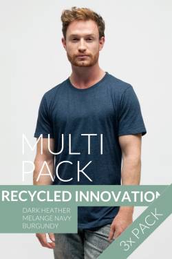 3er Pack „Recycled Colour Mix” für Männer, Baumwolle, Recycled von GREEN SHIRTS