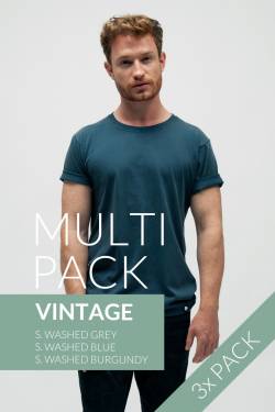 3er Pack „Vintage Colours Mix”, Baumwolle von GREEN SHIRTS
