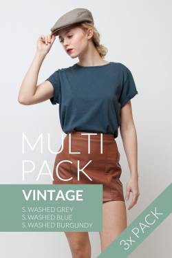 3er Pack "Vintage Colours Mix" für Frauen, Baumwolle von GREEN SHIRTS