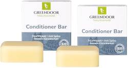 GREENDOOR 2er Pack Haar Conditioner Bar 96g, feste natürliche Haarspülung ohne Silikone, anti Spliss frizz, sanfter Duft, Natur Pflege seidiger Glanz & Kämmbarkeit für Haare von GREENDOOR