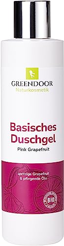 GREENDOOR Basisches Bio Duschgel Pink Grapefruit 250ml biologisch abbaubar, Natur für die Haut, fruchtig herb, natürlich ohne Silikon Sulfate Parabene, outdoor geeignet von GREENDOOR