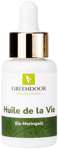 GREENDOOR Bio Moringaöl kaltgepresst vegan 30ml, Anti Aging Öl, rein pur nativ, skin hair repair, Körperöl Hautregeneration, Antifalten Hals Dekolleté, parfümfrei Naturkosmetik von GREENDOOR