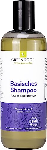 GREENDOOR Bio Natur Shampoo Lavendel Bergamotte 500ml für strapaziertes trockenes Haar, basische natürliche Haarpflege ohne Sulfate Silikon Parabene, natural von GREENDOOR