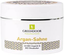 GREENDOOR Körperbutter Argan-Creme 200ml, Argan-Sahne aus Bio Arganöl & Bio Sheabutter, vegane Luxus Body-Cream, natürliche Body-Butter, Pflege Naturkosmetik Damen von GREENDOOR