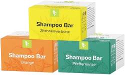 GREENDOOR Shampoo Bar VITAL, Sparset 3 x 75g, festes Haarshampoo ohne Sulfate mit pflegender Bio Sheabutter & Aloe Vera, Natur solid Shampoo, natürliche Haarpflege Haare von GREENDOOR