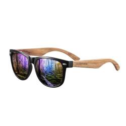 GREENTREEN Holz Sonnenbrillen,Sonnenbrillen für Damen mit UV400 CAT 3-Schutz/Der Rahmen aus Walnuss Holz Polarisierte Sonnenbrille von GREENTREEN
