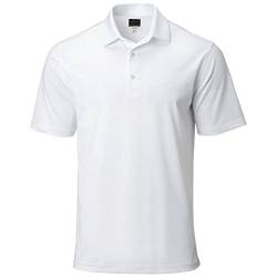 GREG NORMAN Herren Freedom Micro Pique Polo Golfhemd, Weiß, Groß von GREG NORMAN