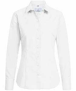 GREIFF Corporate Wear Basic Damen Bluse Langarm Regular Fit Weiß Modell 6521 Größe 48 von GREIFF