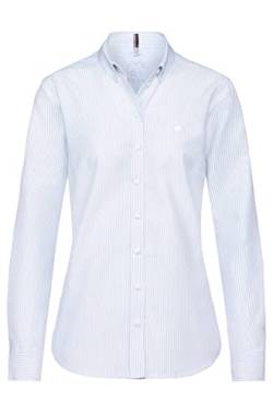 GREIFF Damen-Bluse Buttondown Casual Regular Fit, Button-Down-Kragen, Logo Stickerei auf Brust, Aufhänger am Innenkragen, Farbe:Blau/Weiß, Größe 42 von GREIFF