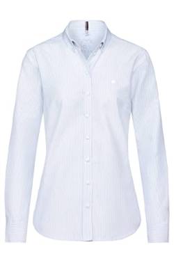 GREIFF Damen-Bluse Buttondown Casual Regular Fit, Button-Down-Kragen, Logo Stickerei auf Brust, Aufhänger am Innenkragen, Farbe:Blau/Weiß, Größe 44 von GREIFF
