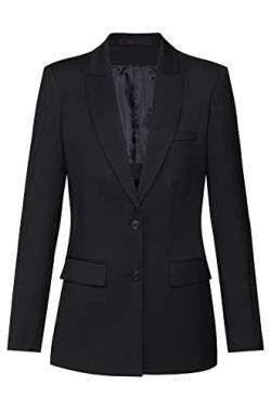 GREIFF Damen Langblazer Modern - Business Sakko Regular Fit - schwarz - Gr. 44 von GREIFF