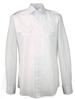 GREIFF Pilotenhemden, weiß, Langarm, Regular fit, Sondermodell (37/38) von GREIFF
