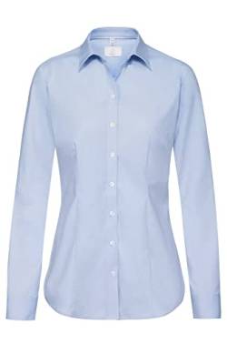 Greiff Corporate Wear Premium Damen Bluse Regular Fit Langarm Hellblau Modell 6592 Größe 40 von GREIFF