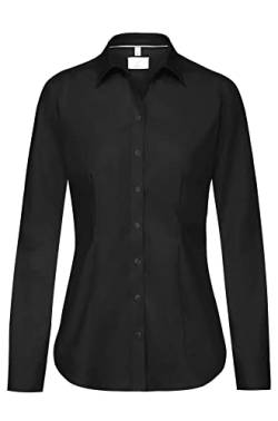 Greiff Corporate Wear Premium Damen Bluse Regular Fit Langarm Schwarz Modell 6592 Größe 46 von GREIFF