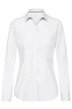 Greiff Corporate Wear Premium Damen Bluse Regular Fit Langarm Weiss Modell 6592 Größe 52 von GREIFF