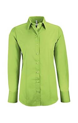 Greiff Größe 36 Corporate Wear Basic Damen Bluse Langarm Regular Fit Apfelgrün Modell 6515 von GREIFF