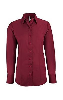 Greiff Größe 36 Corporate Wear Basic Damen Bluse Langarm Regular Fit Bordeaux Modell 6515 von GREIFF