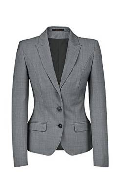 Greiff Größe 42 Corporate Wear Modern Damen Blazer Regular Fit Hellgrau Modell 1424 von GREIFF