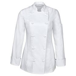 Greiff Größe L gastro moda Damen Cuisine Premium Kochjacke Regular Fit Weiß Modell 5407 von GREIFF