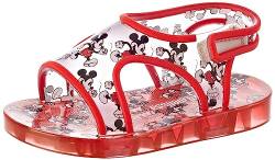 GRENDENE Unisex Baby Mini Melissa Acqua+Mickey Mouse BB Flache Sandale, rot, 21 EU von GRENDENE