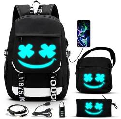 GRENDS Schulrucksack Jungen Teenager Schulranzen Mädchen 3 5 Klasse Ranzen Rucksack Schule Teenager Ergonomischem Kinder Smile Rucksäcke 8 10 15 Jahre Wasserdicht School Bags for Boys von GRENDS