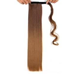 Braid Extensions Langer, gerader, synthetischer Pferdeschwanz, Haarverlängerung, um Pferdeschwanzverlängerungen, natürliches Haarteil, Kopfbedeckung, Kunsthaar Haarverlängerung Zopf (Color : Straight von GRFIT