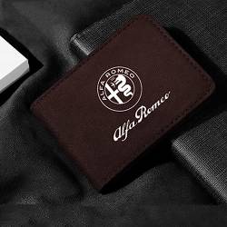 Brieftasche für Kfz-Zulassungs- und Versicherungskarten, für Alfa Romeo Alfetta Stelvio Giulia 164 155 145 146 156 166 147 159, Leder-Führerscheinkartenpaket, Autozubehör,Brown von GRFIT