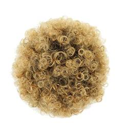 Brötchen Haarteil Haarverlängerungsdutts, kurzes, verworrenes, lockiges Chignon-Haar-Haarteil for Frauen, synthetische Afro-Puffs, Kordelzug, Pferdeschwanz-Dutt-Haarteile Brötchen Haarteil (Color : Q von GRFIT