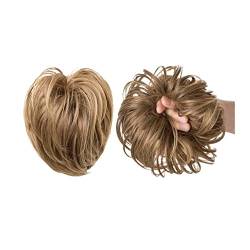 Bun Haarteile Glattes Haarknoten Haarteil Synthetische Messy Bun Haargummis mit elastischem Gummiband Hochsteckfrisur Dutt Verlängerung Pferdeschwanz Haarteile for Frauen Brötchen-Haarteil (Color : 1 von GRFIT